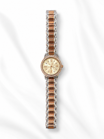 Luxury Rose Gold Women’s Watch – Elegant Crystal Dial & Premium Bracelet